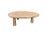 Sculptural Teak Wood Side Table — Natural Finish, Three-Leg Form For Sale - Image 4 of 8