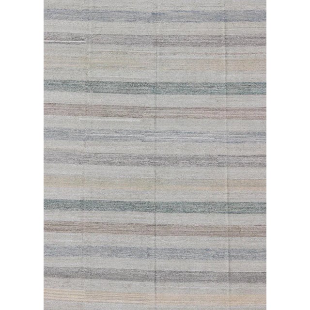 Keivan Woven Arts Versatile Striped Flat-Weave Kilim Design and Natural Colors. Keivan Woven Arts rug AFG-6275, country of...