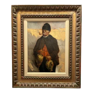 Painting of a Country Gentleman-Hungarian?, Framed and Signed