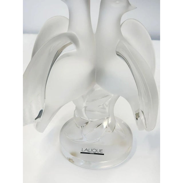 1980s 1980s Art Nouveau Lalique Crystal "Ariane" Doves Figurine For Sale - Image 5 of 6