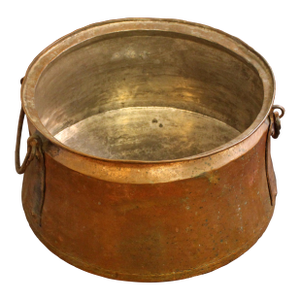 Mid-Late 19th Century French Copper & Iron Cauldron Pot