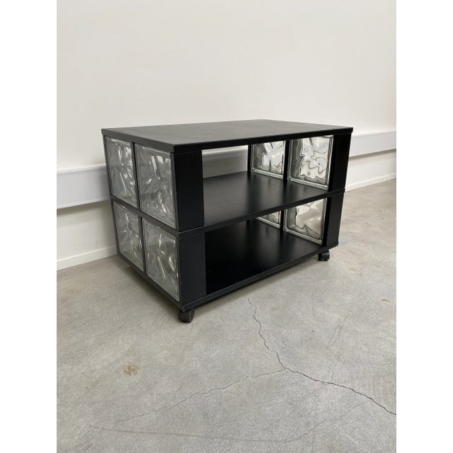 Wood 1990s Postmodern Ice Block Media Stand For Sale - Image 7 of 7