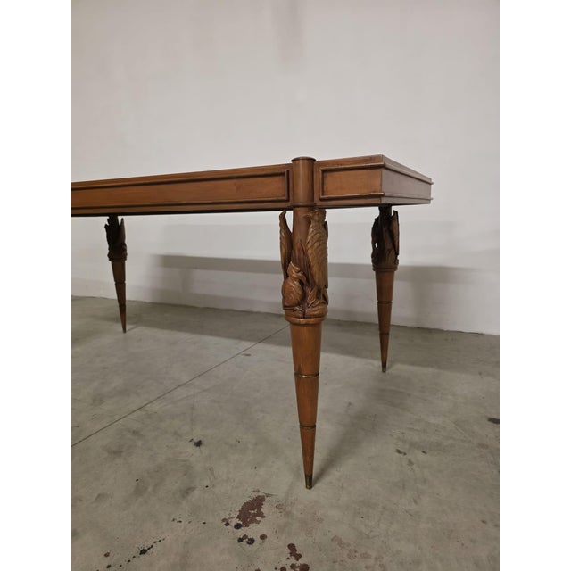 Wood Table and Chairs attributed to Pierluigi Colli for Framar, 1950, Set of 7 For Sale - Image 7 of 13
