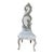 French Silver Chair White Leather Chair For Sale