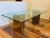 Attributed Mastercraft Trilobi Brass Double Pedestal Glass Dining Table, 1970s For Sale In San Francisco - Image 6 of 12