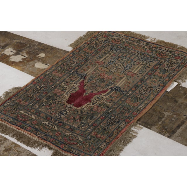 Traditional Antique Italian Tapestry in Green and Red With Floral Patterns, From Rug & Kilim For Sale - Image 3 of 8