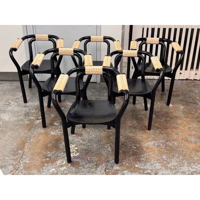 Design Plus Gallery presents a Set of Six Knot Dining Chairs by Tatsuo Kuroda for Normann Copenhagen. The set showcases...