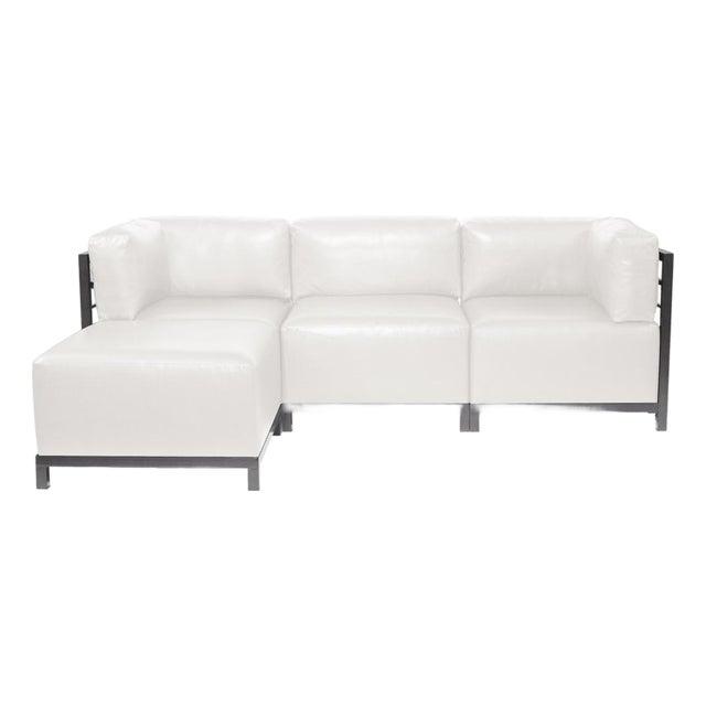 Axis 4pc Sectional Avanti White Titanium Frame For Sale