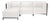 Axis 4pc Sectional Avanti White Titanium Frame For Sale