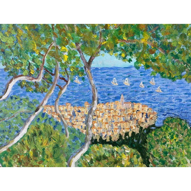 Impressionist Mediterranean Landscape Oil on Canvas Florida Artist For Sale In Miami - Image 6 of 6