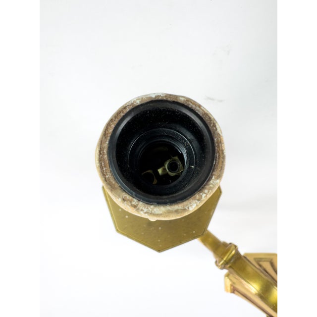 Metal Vintage Louis XVI Brass Wall Sconce For Sale - Image 7 of 18