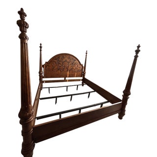 1990s Century 4 Poster King Bed For Sale