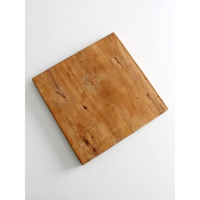 Vintage Handmade Wood Cutting Board For Sale - Image 10 of 12