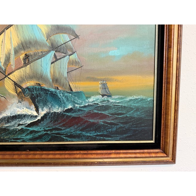 Preston Willis - Original Marine Oil Painting Tall Ship Nautical Seascape For Sale - Image 13 of 14