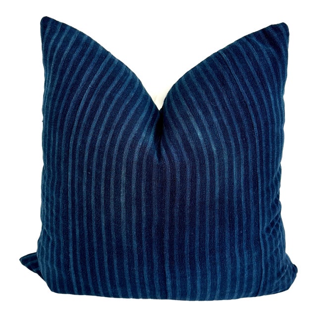 Mali Indigo Blues Down Filled Pillow 22 X 22 For Sale