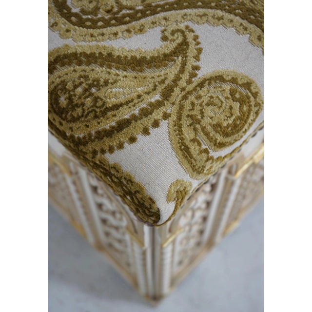 Pair Gothic Style Paint Decorated Stools For Sale - Image 9 of 12