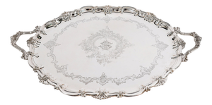 Antique Victorian Oval Silver Plated Tray by Thomas Bradbury & Sons, 19th Century