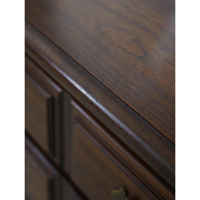 Drew Cherry Bedroom Dresser W. Mirror For Sale - Image 10 of 18