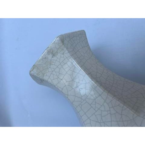 Ceramic Chinese Crackle Finish Porcelain Vase For Sale - Image 7 of 11