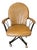 1970s Mid-Century Modern u.s. Furniture Industries Shellback Swivel Chair With Casters For Sale