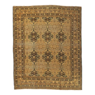 Antique Persian Yazd Rug - 09'10 x 12'02 For Sale