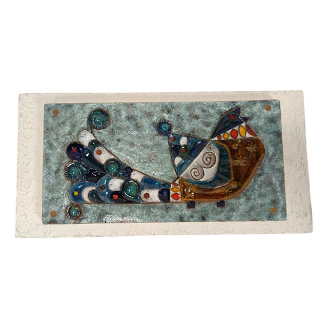 Vintage Ceramic Panel by Roland Zobel, 1960s For Sale