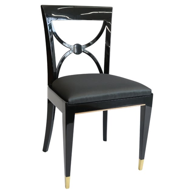 Black Set of Four 1930s Art Deco Dining Chairs, De Coene Freres, Belgium For Sale - Image 8 of 8