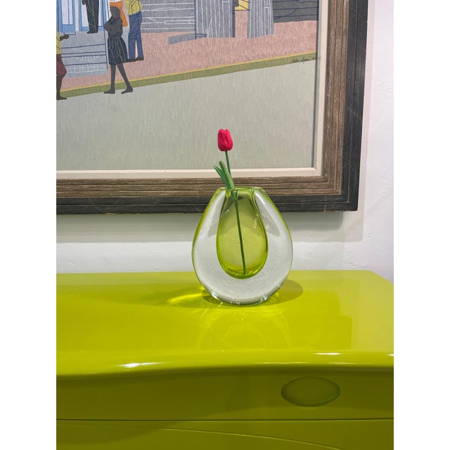 Elegant Chartreuse Bombay Style Commode/ Chest of Drawers For Sale - Image 10 of 18