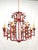 Massive Vintage Italian Tole Red Faux Bamboo Birdcage Chandelier With Bells ~ Rewired ~ Restored ~ Rejuvenated ~ Ready to Hang ~ For Sale - Image 12 of 12