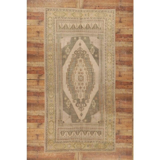 Tan Late 20th Century Vintage Turkish Oushak Rug - 05'04 X 10'08 For Sale - Image 8 of 8