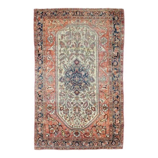 Antique Farahan Sarouk Rug 4'0'' x 6'7'' For Sale