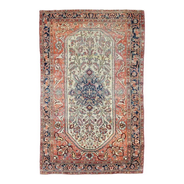 Antique Farahan Sarouk Rug 4'0'' x 6'7'' For Sale