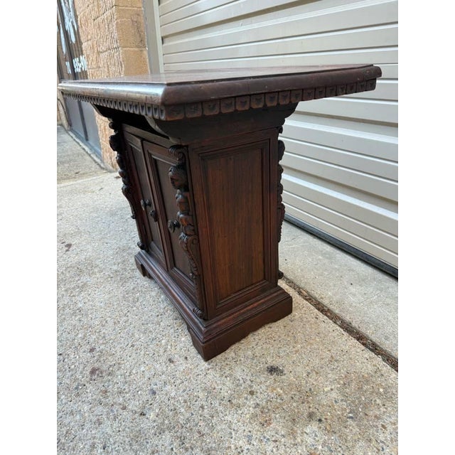 Antique Renaissance Style Liquor Cabinet For Sale - Image 12 of 12