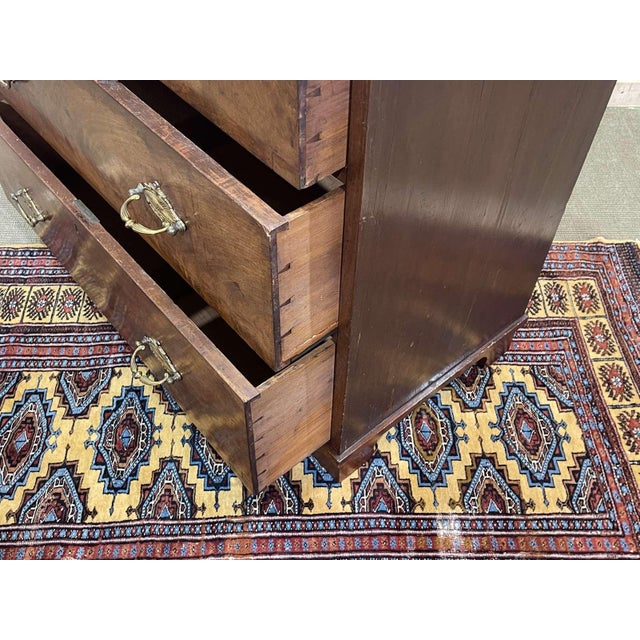 19th Century English Mahogany Chest of Drawers For Sale - Image 11 of 18