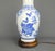 Vintage Blue and White Chinoiserie Porcelain Vase Lamp With Birds Flowers and Butterflies For Sale In Greenville, SC - Image 6 of 12