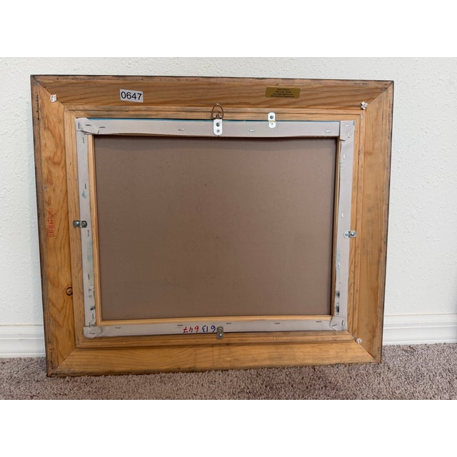 Blue Signed Original Oil Painting Tall Ship at Sea Maritime Nautical Ocean Seascape For Sale - Image 8 of 8