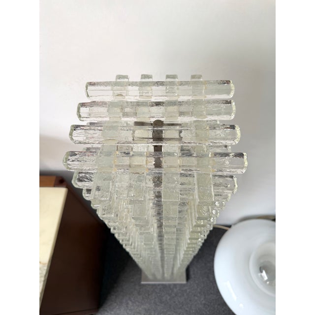 Mid-Century Modern Glass Tower Floor Lamp by Poliarte, Italy, 1970s For Sale - Image 9 of 12
