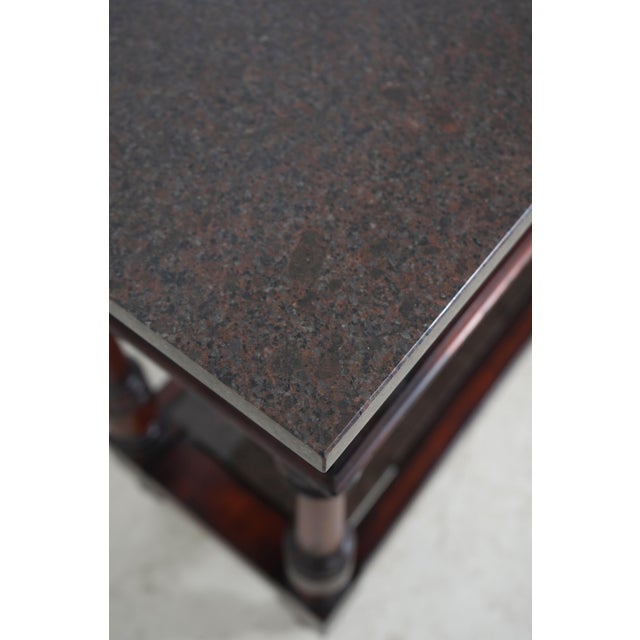 Henredon Acquisitions Granite Top Console Table For Sale - Image 9 of 18