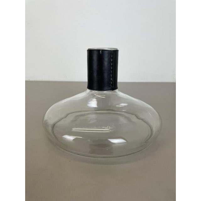 Carl Auböck Large Glass Decanter with Leather Handle attributed to Carl Auböck, Austria, 1950s For Sale - Image 4 of 18