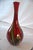Mid-Century Modern Tall 14.5" Vintage Murano Style Red Swirl Art Glass Vase For Sale - Image 3 of 3