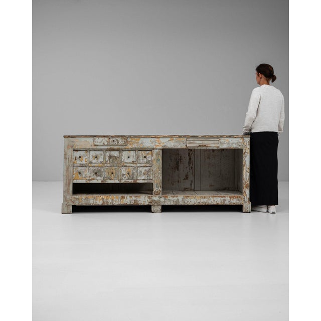 19th Century France Cream Wood Storage Cabinets & Cupboards For Sale - Image 9 of 11