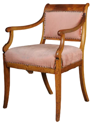 Biedermeier Armchair in Birch, 1840s