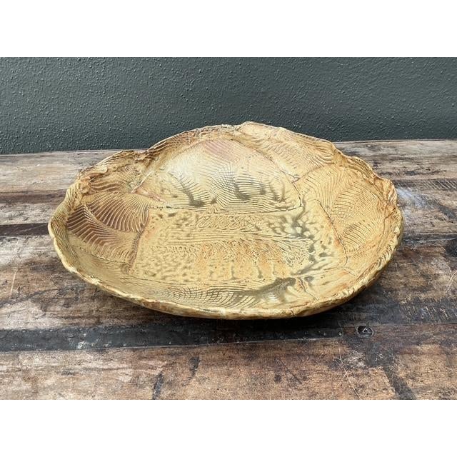 Vintage Original Slab Built Pottery Platter For Sale - Image 15 of 16