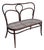 Late 19th Century Victorian Arched Bentwood & Wicker Cafe Settee Bench by Thonet-Mundus For Sale