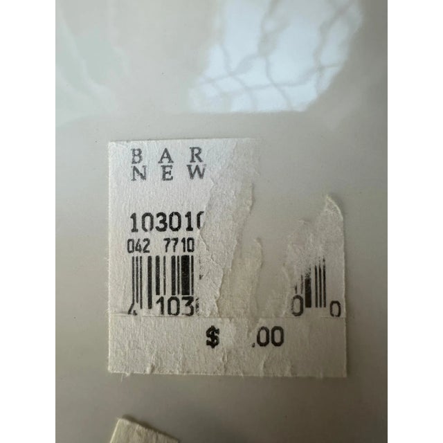 Vintage Barney's New York Large Majolica Pink Flower Chargers "Mint Condition" - Set of 6 For Sale - Image 4 of 6