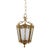 Vintage Bronze Lantern With Etched Glass Panels For Sale