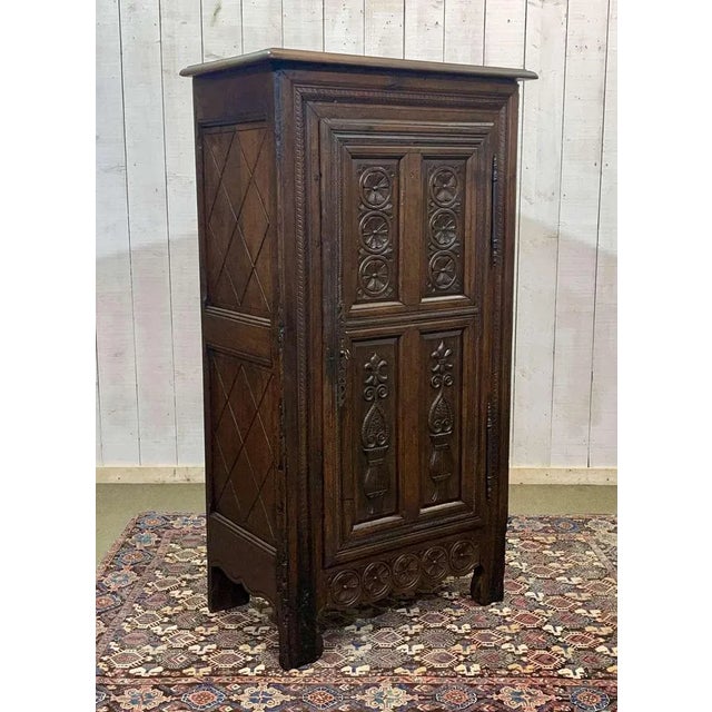 Antique Rustic Oak Cabinet, 1800s For Sale - Image 5 of 18