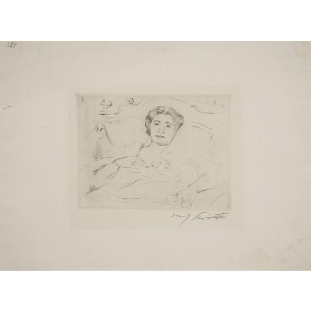 Lovis Corinth, In Bed, 1909, Etching For Sale - Image 3 of 5