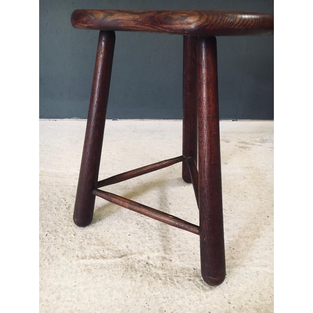 Kidney Shape Tripod Stool from an Artisan, France, 1920s For Sale - Image 17 of 18