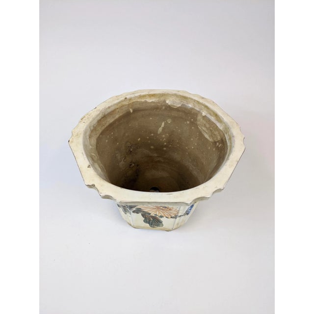 Chinese Late 19th Century Hand Painted Hexagonal Planter For Sale - Image 3 of 5